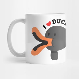 I Love Duck Cartoon Mug